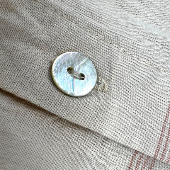 Jackson Rowe Beau Plaid Button-Up Oversized Shirt Dress Beige Size Medium NWOT - Picture 9 of 13